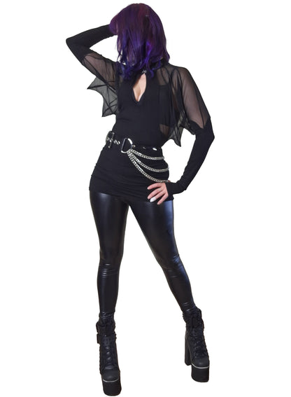 Necessary Evil Misfits Rack - Vespertilio Batwing Top - S (UK 10 - 12)