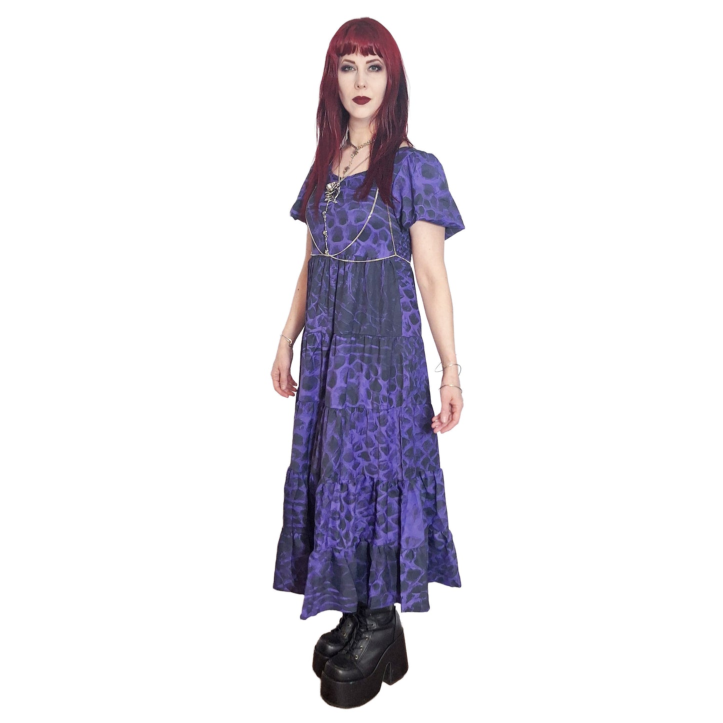 ANTIBrand Misfits Rack - Demon Skin Tiered Maxi Dress - S (UK 10–12)