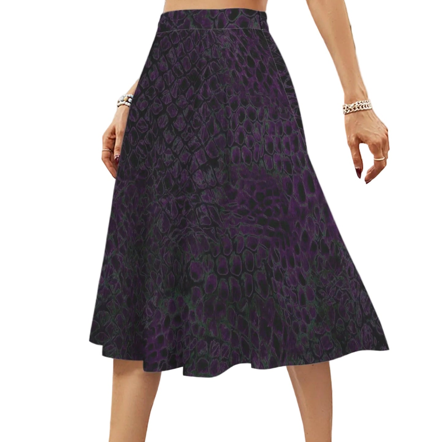 ANTIBrand Hydra Skin Midi Skirt with Pockets