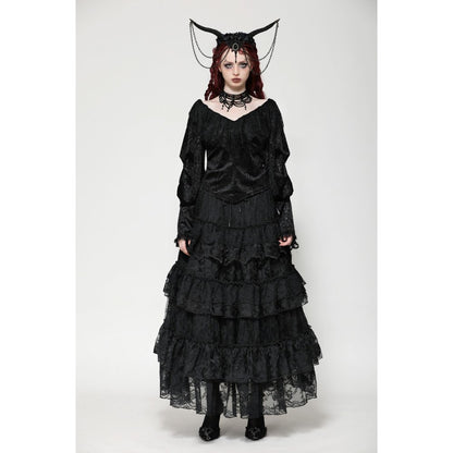 Dark in Love Cressida Gothic Princess Layered Cake Skirt - Kate's Clothing