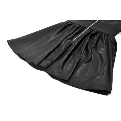 Dark in Love Valentina Red Velvet Mesh Panel Goth Dress