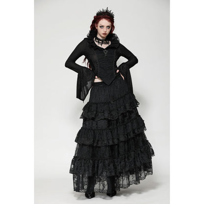 Dark in Love Cressida Gothic Princess Layered Cake Skirt - Kate's Clothing