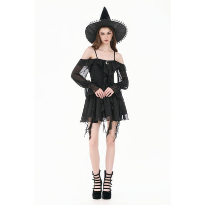 Dark in Love Nocturnal Crescent Chiffon Dress