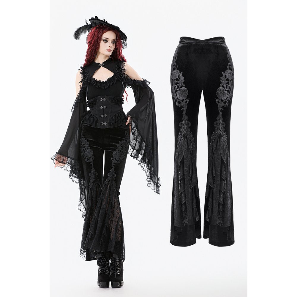 Punk Rave Erzebeth Flare Trousers front view