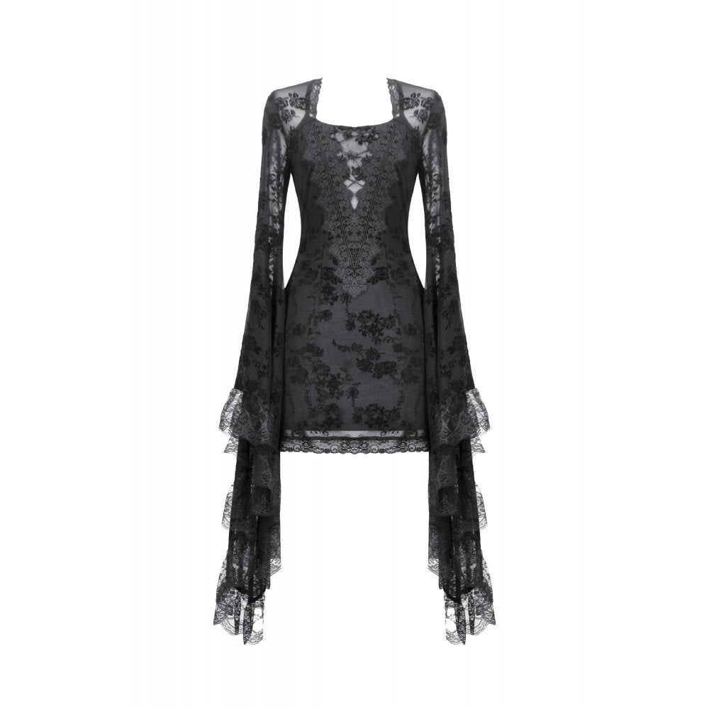 Dark In Love Minerva Bell Sleeve Lace Dress