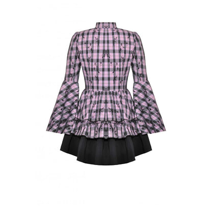 Dark in Love Ellery Big Pink Butterfly Doll Bell-Sleeve Dress