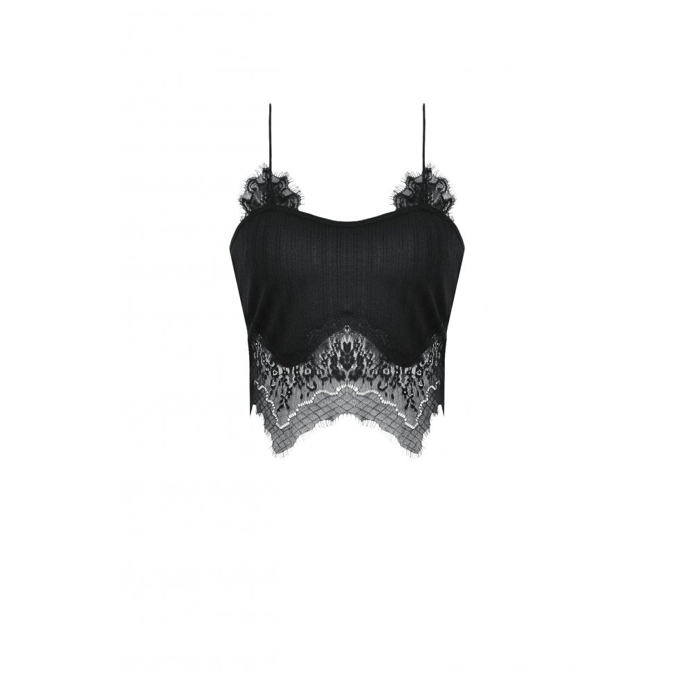 Dark in Love Eliza Gothic Black Sexy Camisole - Kate's Clothing