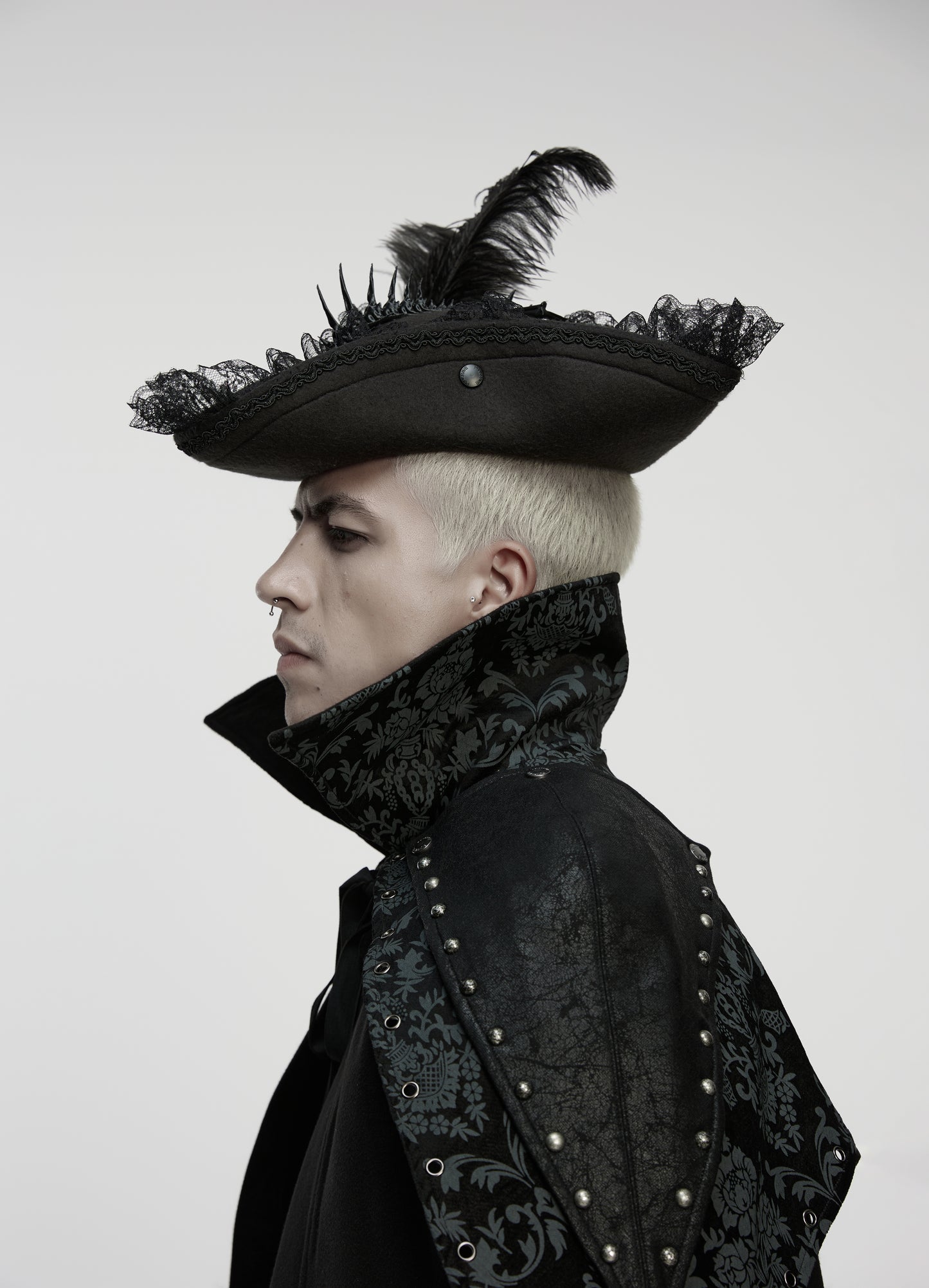 Punk Rave Goth Imprisoned Beast Bone Pirate Hat