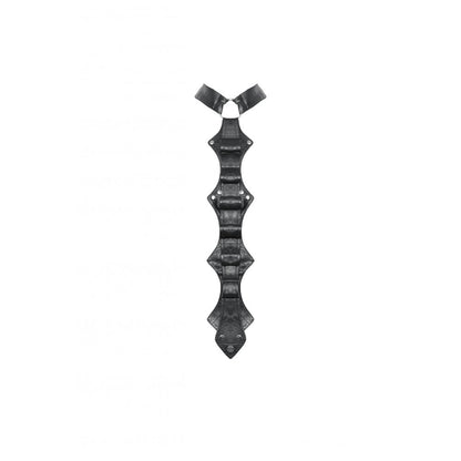 Dark in Love Kaia Skeleton Punk Leather Bow Tie - Kate's Clothing