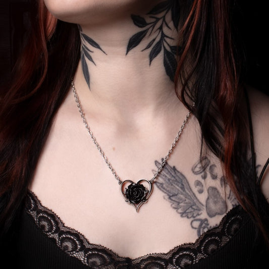 Alchemy Gothic Heart of Blackness Necklace