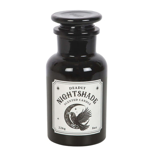 Gothic Gifts Mystic Raven Deadly Nightshade Apothecary Candle - Kate's Clothing