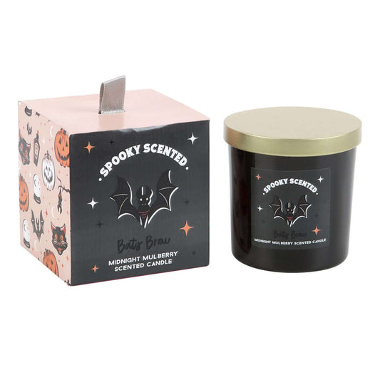 Gothic Gifts Bats Brew Midnight Mulberry Candle - Kate's Clothing