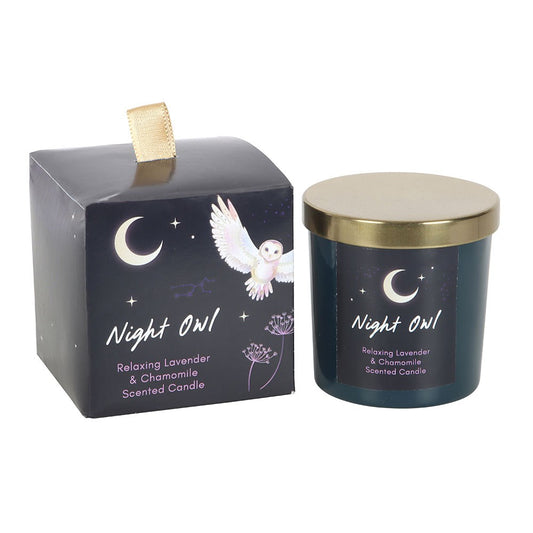Gothic Gifts Night Owl Relaxing Lavender & Chamomile Candle - Kate's Clothing