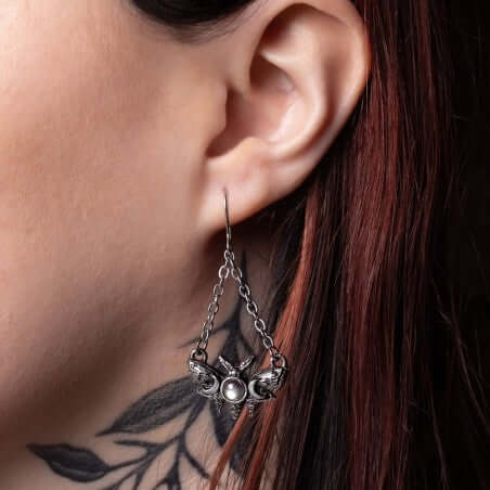 Alchemy Gothic Lunar Moth Earrings - Kate's Clothing