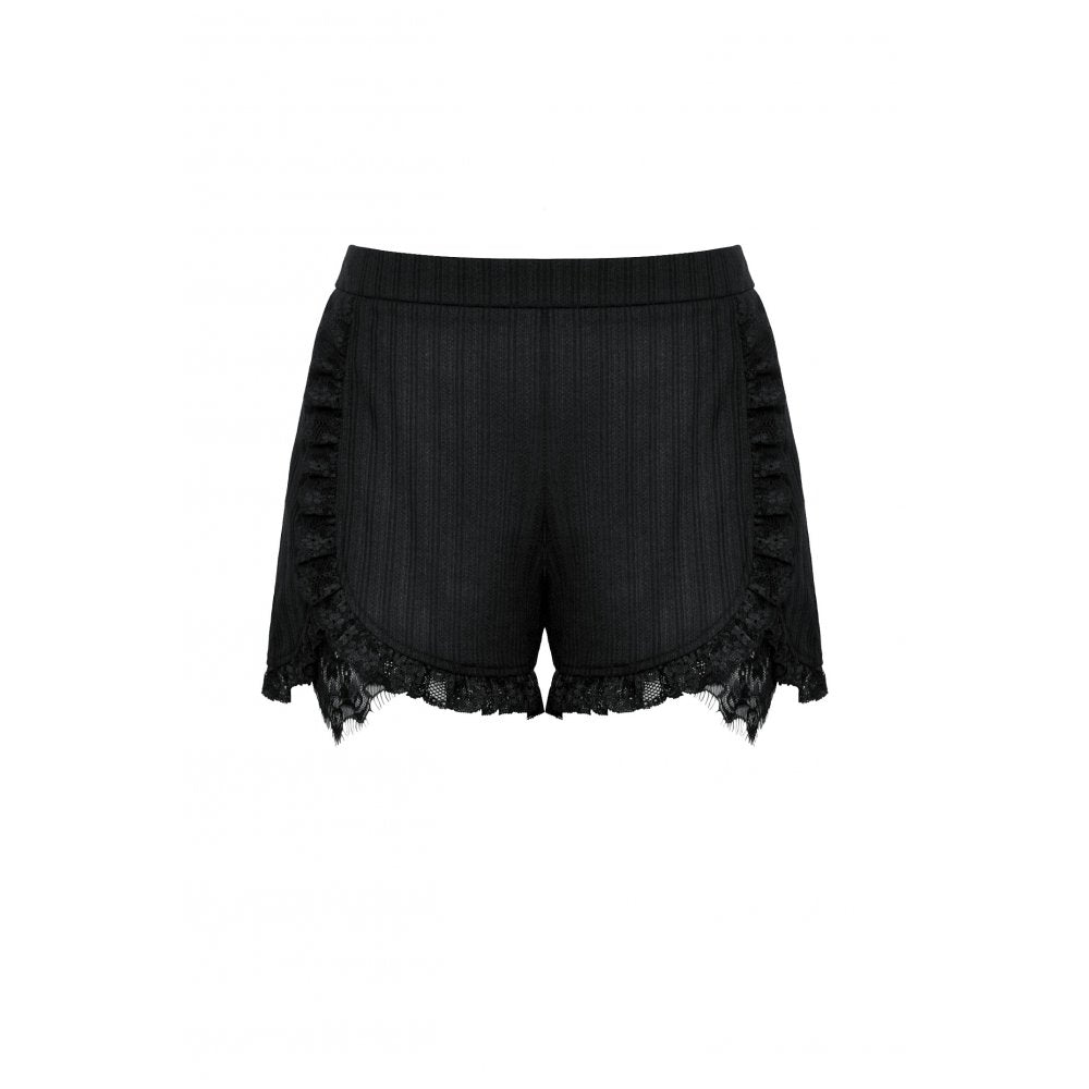 Dark in Love Tatum Black Gothic Base Shorts - Kate's Clothing