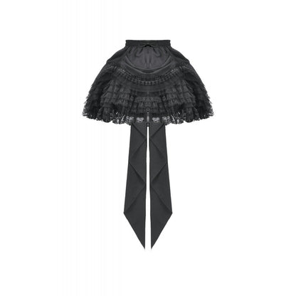 Dark In Love Beatrix Goth Satin Ruffled Overskirt