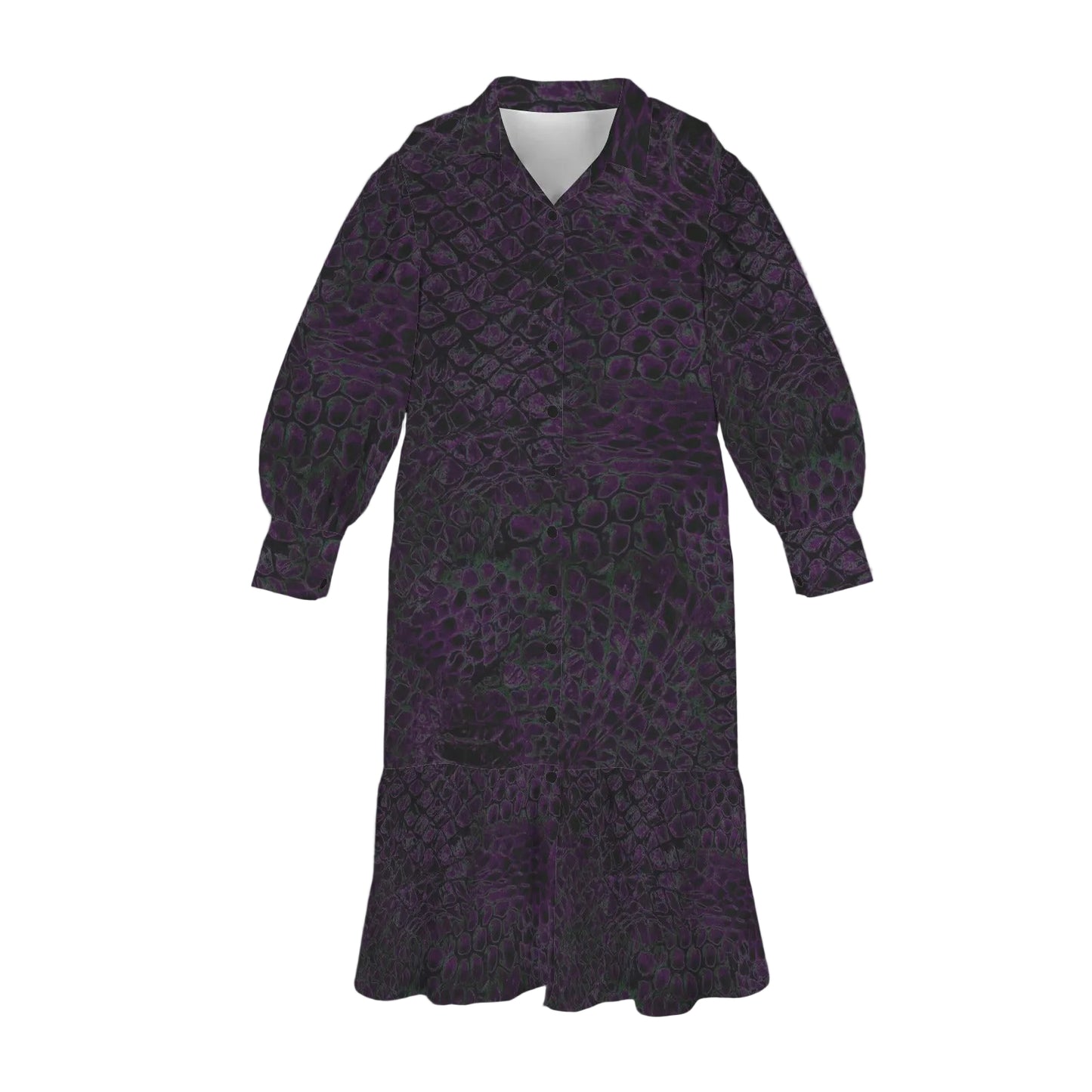 ANTIBrand Misfits Rack - Hydra Skin Lantern Sleeve Shirt Dress - S (UK 10)