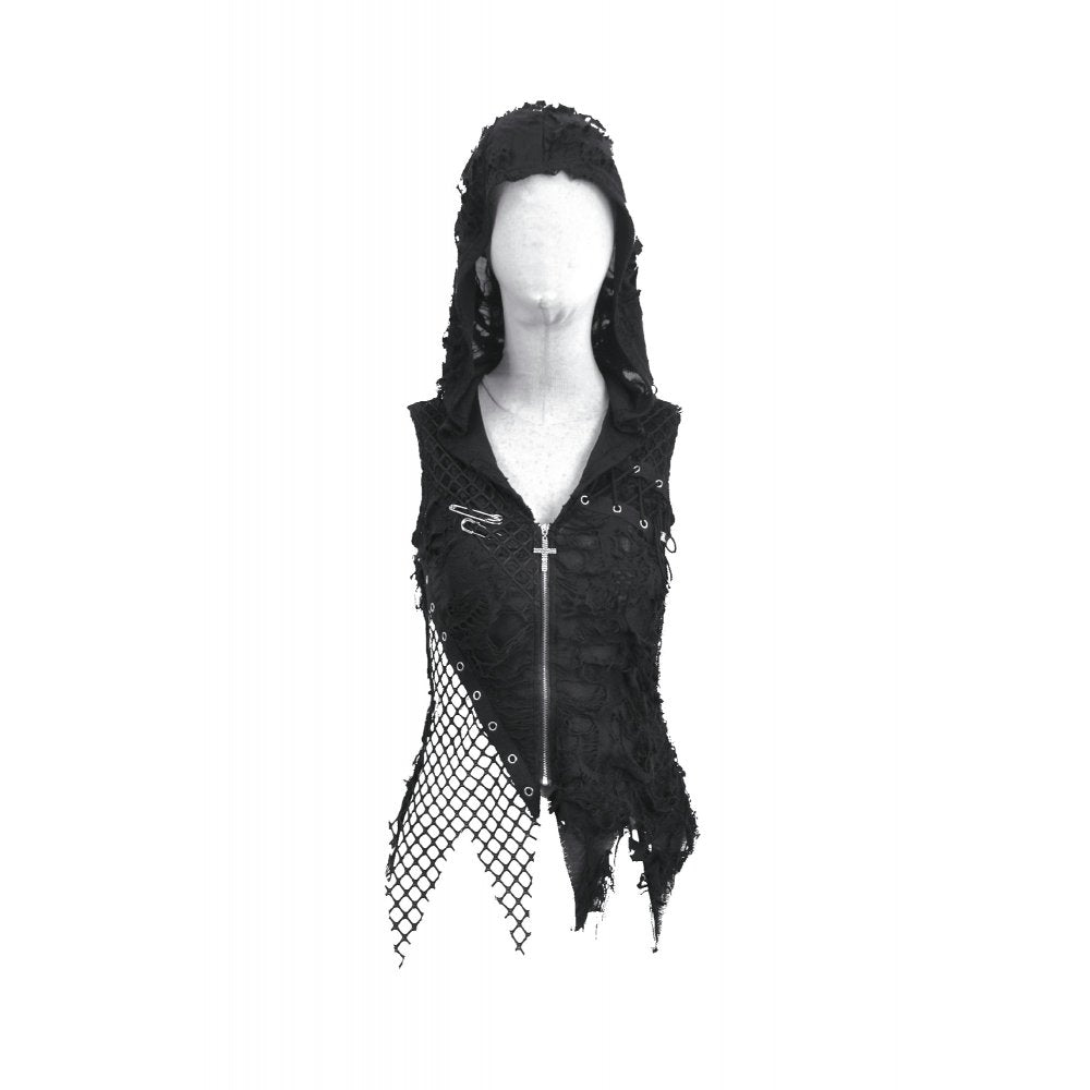 Dark in Love Rebel Punk Asymmetric Hooded Top