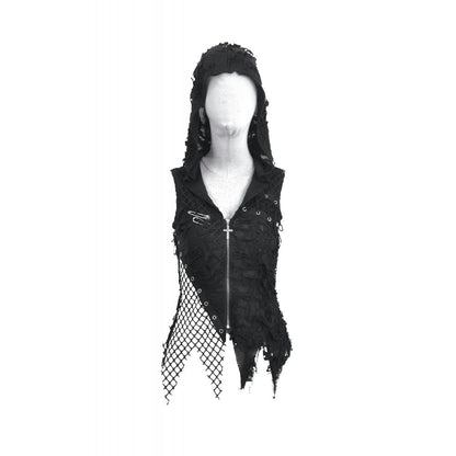 Dark in Love Rebel Punk Asymmetric Hooded Top