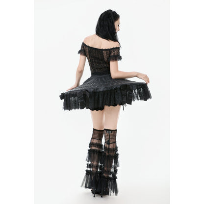 Dark in Love Valeria Gothic Hoop Mini Petticoat in Black