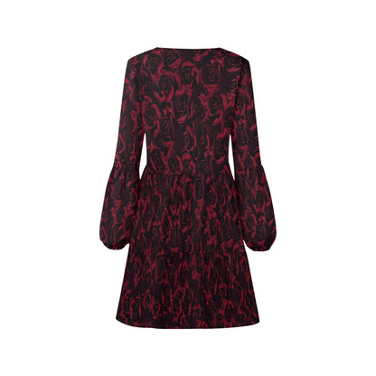 ANTIBrand Misfits Rack – Blood Roses Tiered Dress - S (UK 12)