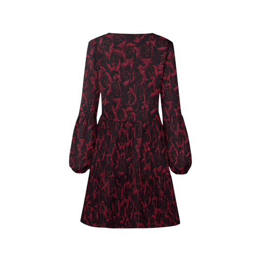 ANTIBrand Misfits Rack – Blood Roses Tiered Dress - 4XL (UK 24-26)