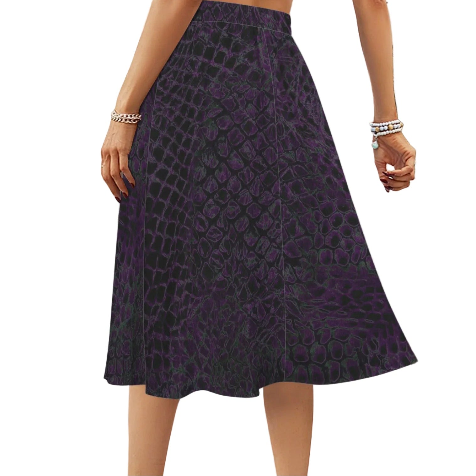 ANTIBrand Hydra Skin Midi Skirt with Pockets