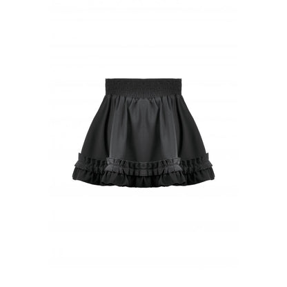 Dark in Love Lolita-Inspired Ruffled Mini Skirt in Black