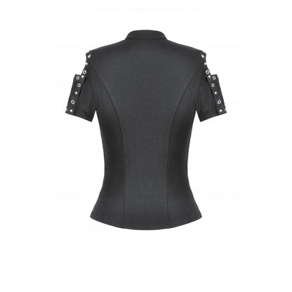 Dark in Love Seraphine Lace Off-Shoulder Goth Bodysuit in Black