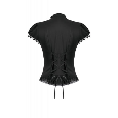 Dark in Love Courtly Cross Gem Gothic Blouse