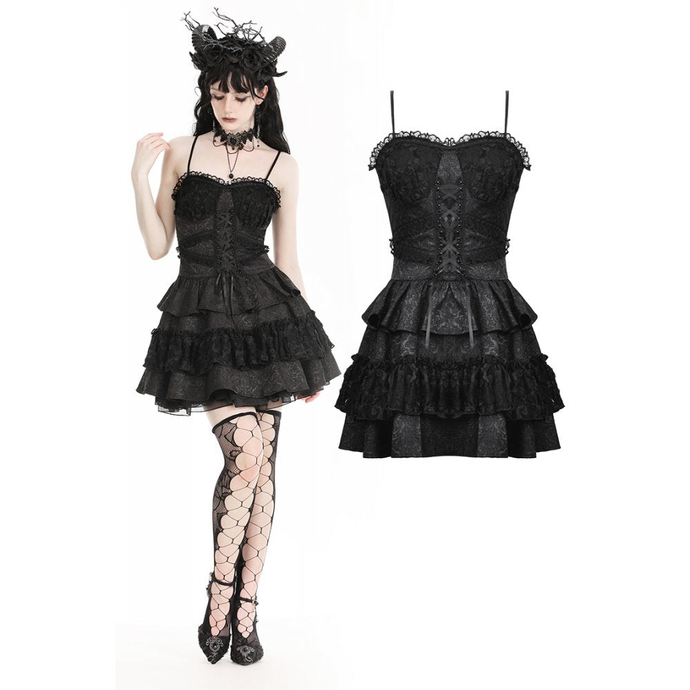 Dark in Love Tullia Frilly Mini Dress - Kate's Clothing