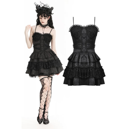 Dark in Love Tullia Frilly Mini Dress - Kate's Clothing