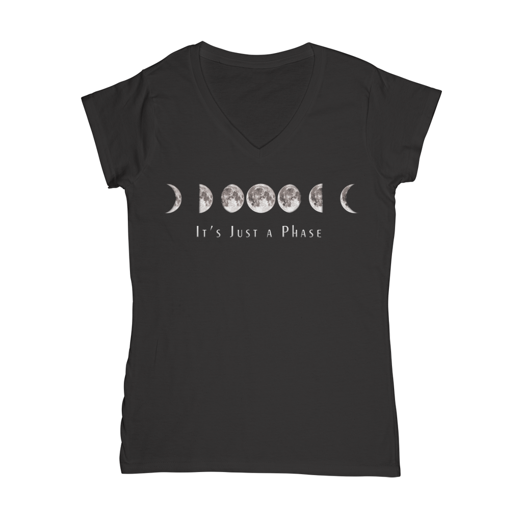 Necessary Evil It's Just A Phase V-Neck T-Shirt - Kate's Clothing