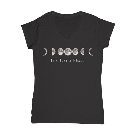 Necessary Evil It's Just A Phase V-Neck T-Shirt - Kate's Clothing