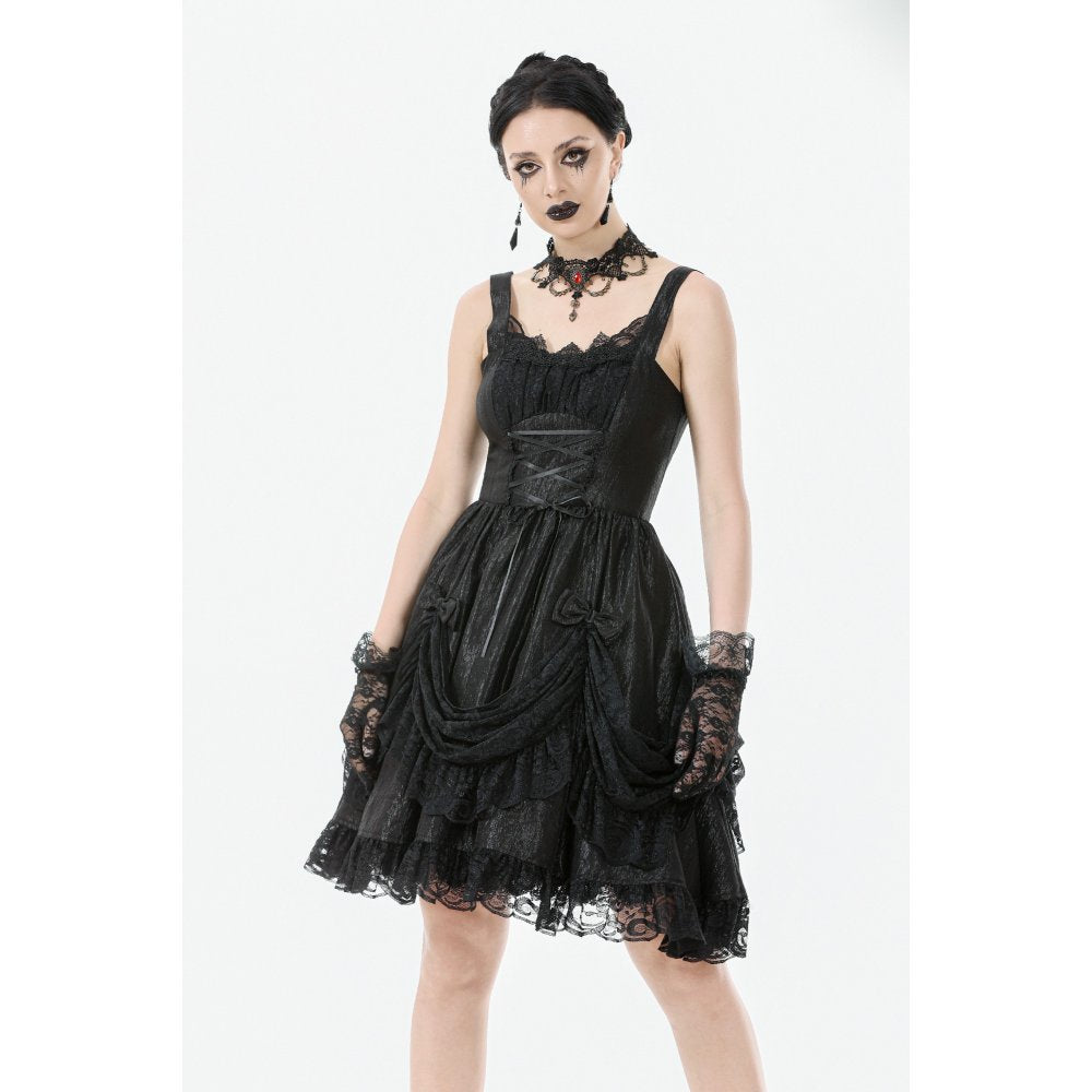 Dark in Love Shadow Lament Ruched Lolita Dress