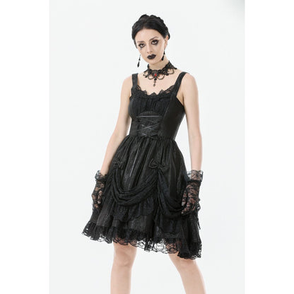 Dark in Love Shadow Lament Ruched Lolita Dress