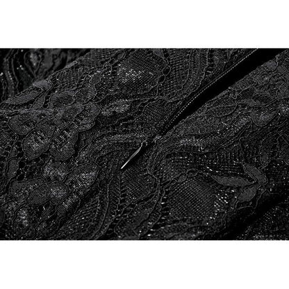 Dark in Love Romantic Gothic Lace Layered High-Low Dress