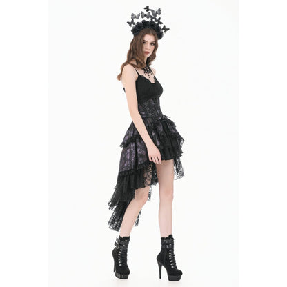 Dark in Love Butterfly-Wing Gradient Dovetail Skirt