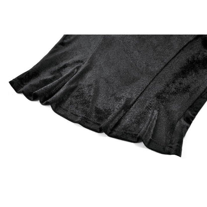 Dark in Love Gothic Velvet Lace High-Neck Top