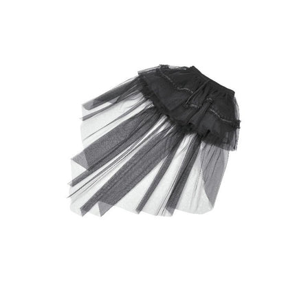 Dark in Love Gothic Tailed Sheer Mesh Petticoat Skirt