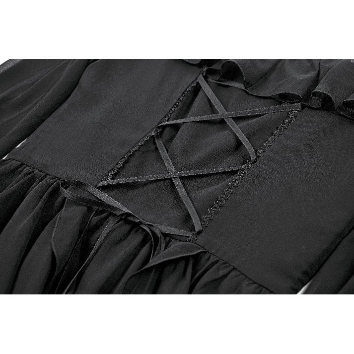 Dark in Love Nocturnal Crescent Chiffon Dress