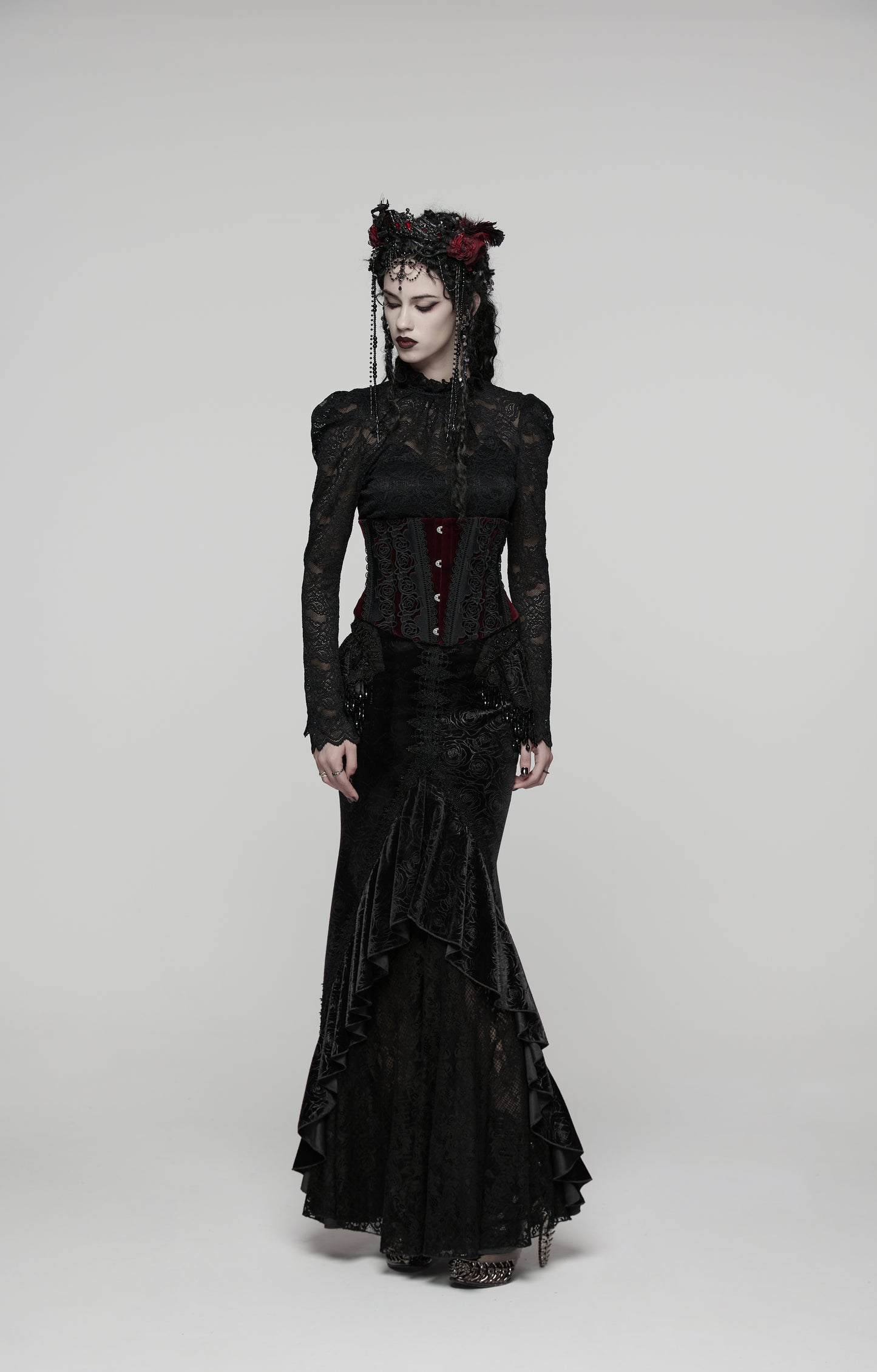 Punk Rave Goth Gorgeous Fishtail Skirt