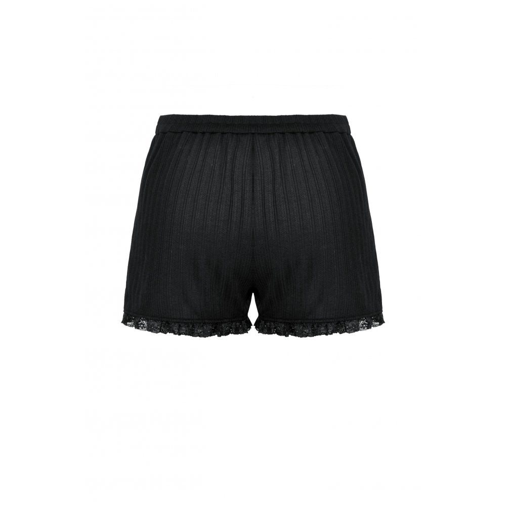 Dark in Love Tatum Black Gothic Base Shorts - Kate's Clothing
