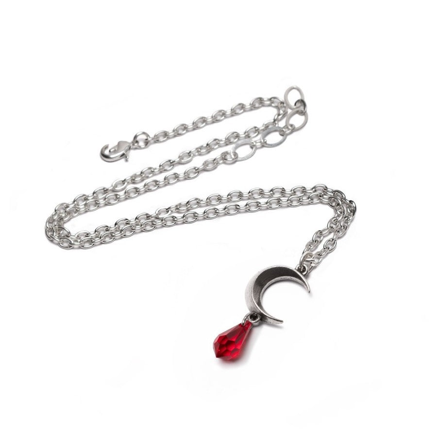 Alchemy Gothic Tears of the Moon - Red Necklace