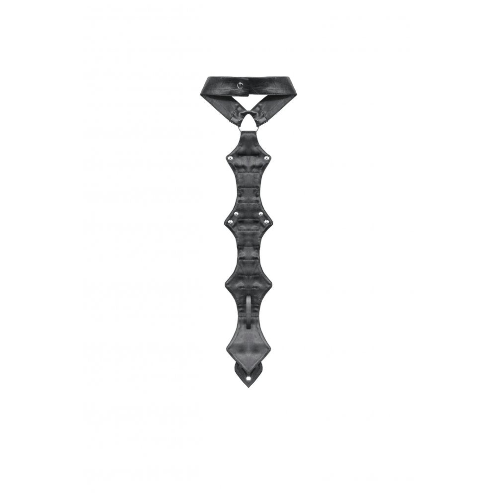 Dark in Love Kaia Skeleton Punk Leather Bow Tie - Kate's Clothing