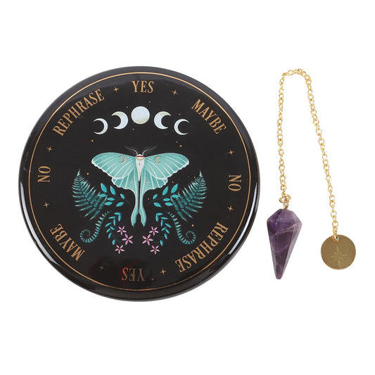 Gothic Gifts Luna Moth Pedulum Divination Kit - Kate's Clothing