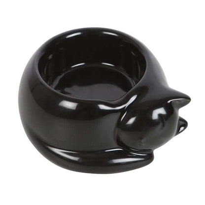 Gothic Gifts Black Cat Ceramic Tealight Candle Holder - Kate's Clothing