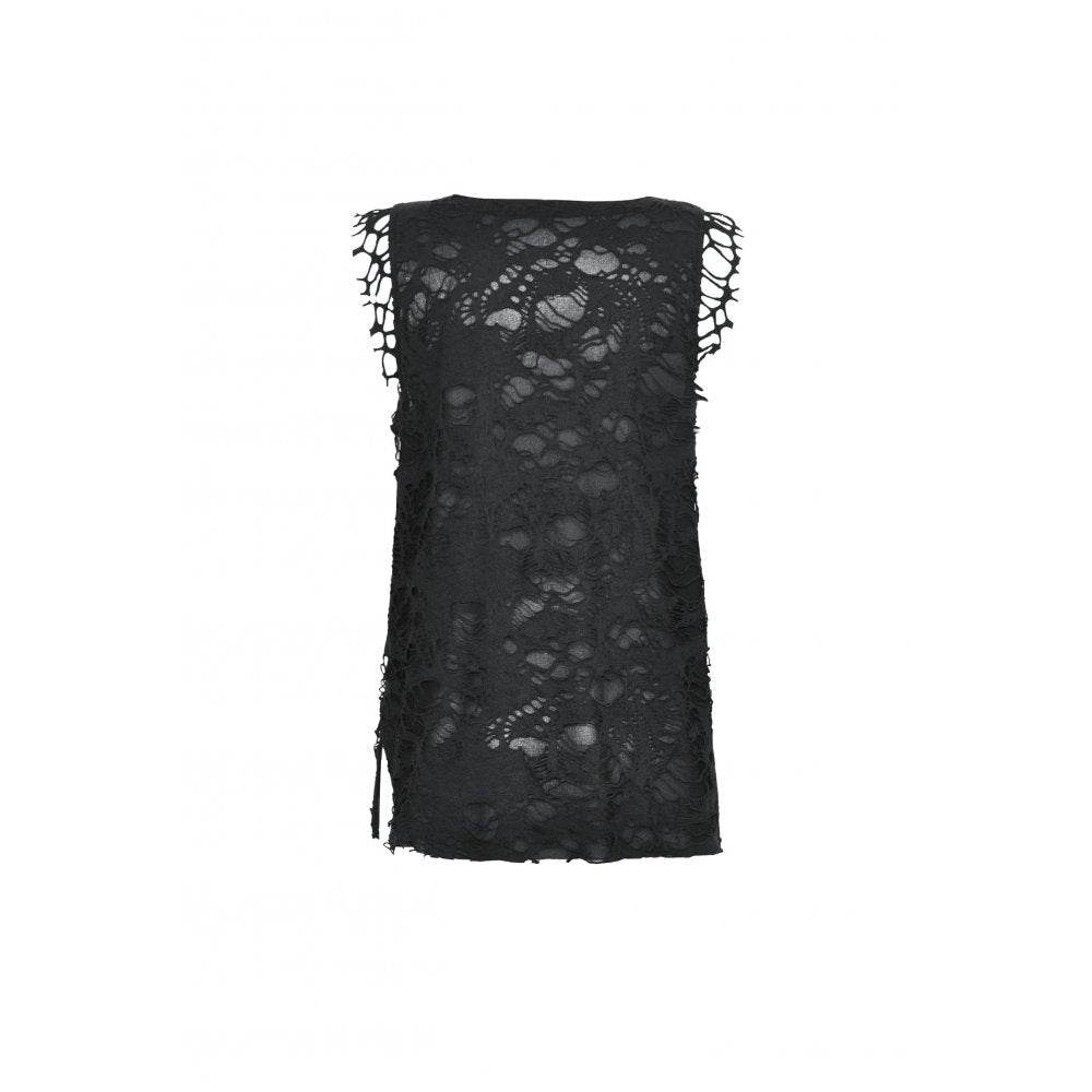 Dark in Love Yvette Black Distressed Graphic Tank Top - Kate's Clothing