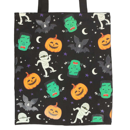 Gothic Gifts Monster Mash Print Polycotton Tote Bag - Kate's Clothing