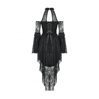 Dark in Love Gem Gothic Vine Lace Tail Dress